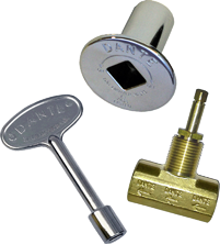 VSDC BLUE FLAME DANTE VALVE,CHROME, W/KEY, FLOOR PLATE