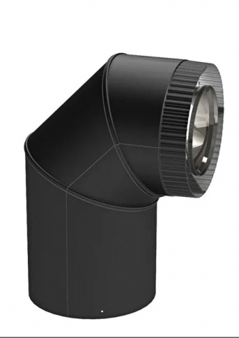 TE-4DE90SB Excel Direct DV Elbow 90 Slip Blk 4"