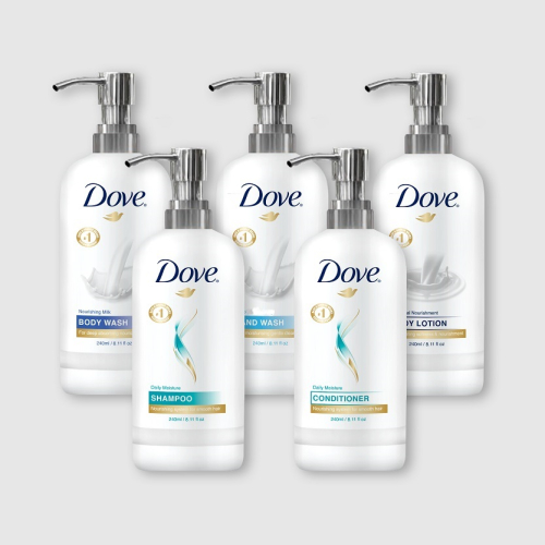  DOVE Amenities 240mL/8.11oz Pump Bottles