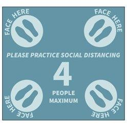 ZAIS-DISGEN65454-SDFD-TL DISGEN65454-SDFD-TL 54" X 54" Floor Decal Teal