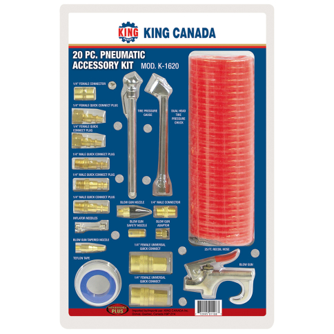 K-1620 20 PC. PNEUMATIC ACCESSORY KIT