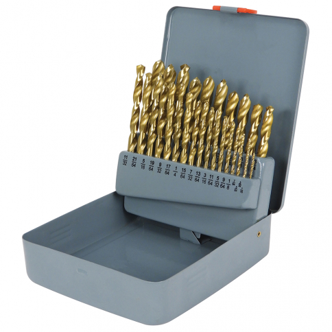 KDB-29T 29 PC. TITANIUM STEEL AND WOOD DRILL BIT SET
