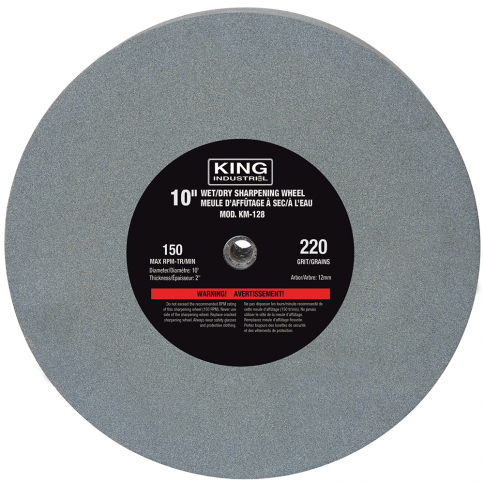 KM-128 Meule d'aff&ucirc;tage 10" &agrave; sec/l'eau