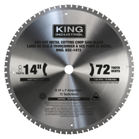 KSC-1472 14" X 72 TOOTH CHOP SAW BLADE