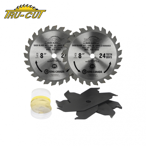 KSC-8000 Jeu de lames &agrave; rainurer 8"