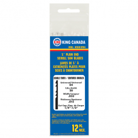 KSSB-DT04 DOUBLE TOOTH SCROLL SAW BLADES