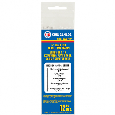 KSSB-PG07 PRECISION GROUND SCROLL SAW BLADES