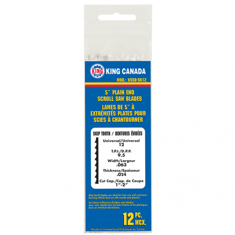KSSB-SK12 SKIP TOOTH SCROLL SAW BLADES