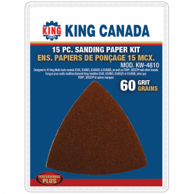 KW-4810 15 PC. SANDING PAPER KIT- 60 GRIT