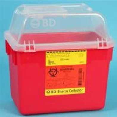 EM-3302-5344 BD 305344 Sharps,8Qt,Clear Top,Funnel Carp,red