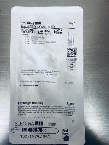 EM-4800-7000 Suture Removal Kit with 2 scissors