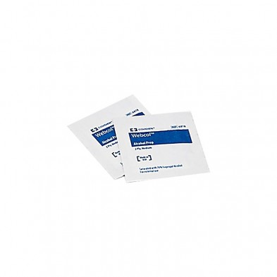EM-6300-5110 Webcol Alcohol Prep Pad, Large, 2-Ply, 200/box