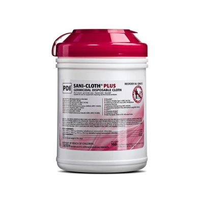 EM-6310-0001 Sani-Cloth Plus Canister, Red Top, 160/canister