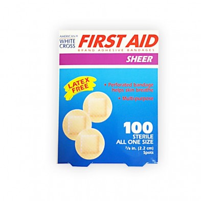 EM-6323-7033 Nutramax Sheer Spot Bandaid 7/8", 100/box