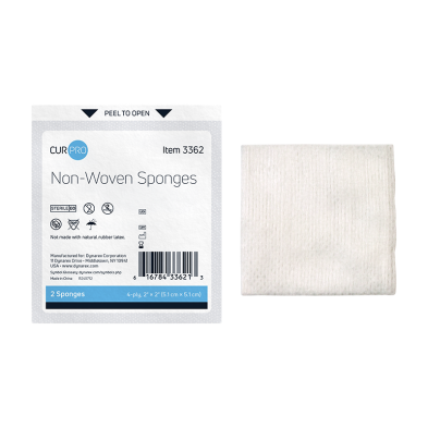 EM-6624-0003 2"x 2" Sterile NW Sponge Gauze 2/pack, 4 ply, 50pks/bx