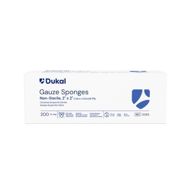 EM-6624-2085 2"x2", 8-ply NS Gauze Sponge 200/bag