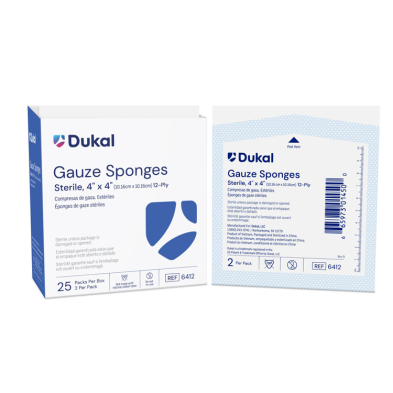 EM-6627-6412 Gauze Sponge, 4" x 4", Sterile, 12-Ply