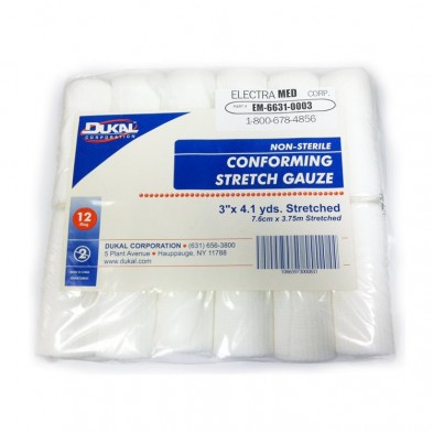 EM-6631-0003 Stretch Gauze Bandage 3" NS 12/box