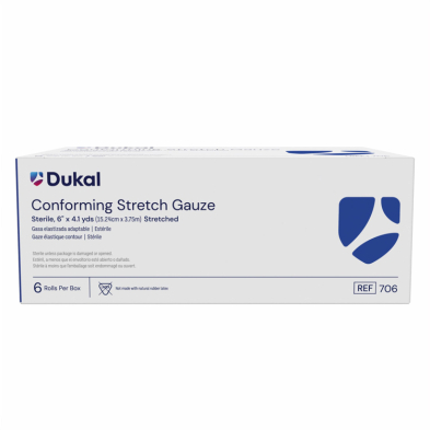 EM-6631-3116 6" Stretch Gauze Bandage Roll Sterile 6/bag