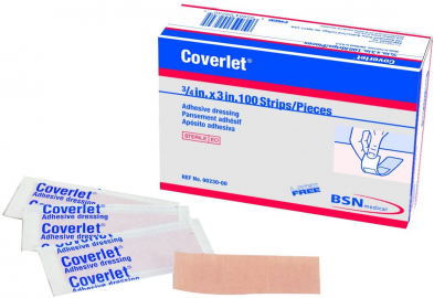 EM-6634-0230 Coverlet Strip Adhesive Dressing 3/4"x 3" 100/box