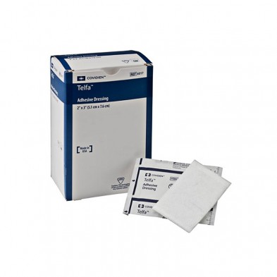 EM-6635-6017 Telfa Adhesive Dressing, 2" x 3", Sterile 1s, 100/bx