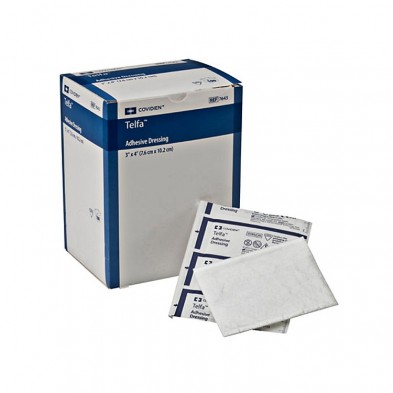 EM-6635-7643 Telfa Adhesive Dressing, 3" x 4", Sterile 1s, 100/bx
