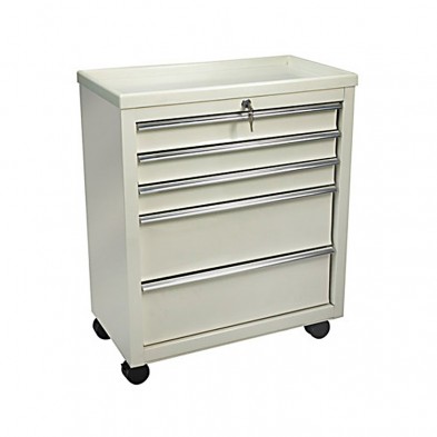 EM-9610-BV05 Lakeside Cart BV05, Bedside Locking 5 Drawer