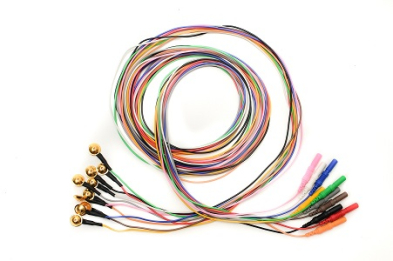 NR-3000-4010 Dymedix Disposable Gold Cup EEG Electrode 40" 1.0m 10/pk