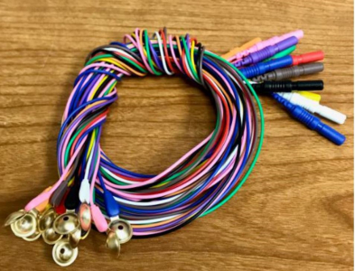 NR-3020-4810 EEG Reusable Economy Gold Cup Electrodes 48" 10/set