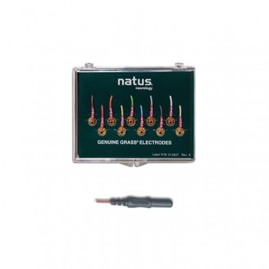 NR-3020-FS96 Grass Gold Cup Electrode, 96", No-Tangle Wire, 10/set