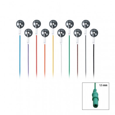 NR-3027-2620 EEG Electrodes, Silver 80" Disp. 10/set