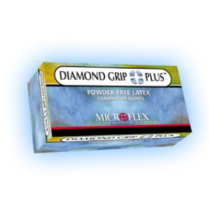 Microflex Latex Diamond Grip+ PF X-Large Gloves 6.3mil (100)