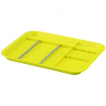 B-Lok Divided Set Up Tray W/Insti-Grip Neon Green