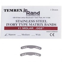 Matrix Bands Ivory Type #1 Molar Narrow (12)