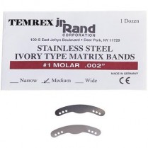 Matrix Bands Ivory Type #1 Molar Medium (12)