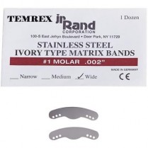 Matrix Bands Ivory Type #1 Molar Wide (12)