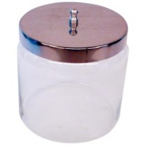 Glass Sundry Jar 6X6 W/ Metal Lid**Non Stock***