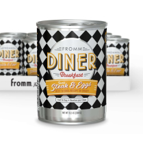 FROMM Diner DOG CAN Sam's Steak & Eggs in Gravy 12/12.5oz