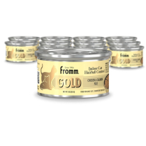FROMM Gold CAT CAN Indoor/Hairball Ckn&Salmon Pate 12/3oz