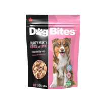 PIN Dog Bites FD Turkey Hearts Treats 175g (12) NEW