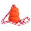 KONG Cool Aqua w/Rope Dog Toy (Orange) Medium