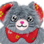KONG HOLIDAY CAT Snuzzles Mouse Grey