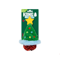 KONG HOLIDAY CAT Crackles Christmas Tree Green
