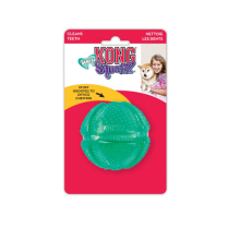 KONG Squeezz Dental Ball Dog Toy (Teal) Medium