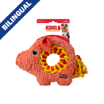 KONG Ringaroos Pig Dog Toy Medium