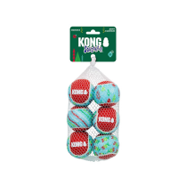 KONG HOLIDAY SqueakAir Tennis Balls 6-pk MD