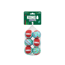 KONG HOLIDAY SqueakAir Tennis Balls 6-pk SM
