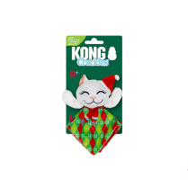 KONG HOLIDAY CAT Crackles Santa Kitty Argyle