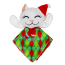 KONG HOLIDAY CAT Crackles Santa Kitty Argyle