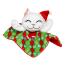 KONG HOLIDAY CAT Crackles Santa Kitty Argyle